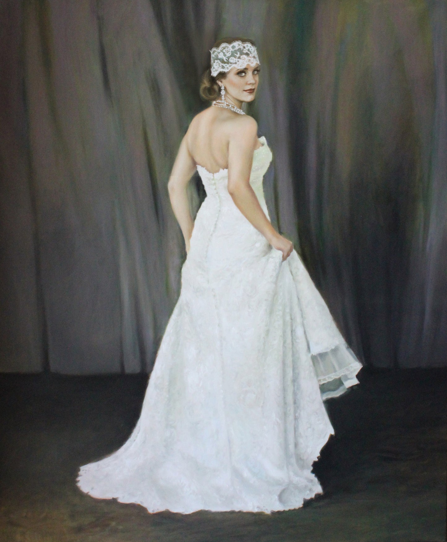 Custom Wedding Portrait | Hand-Painted Oil on Canvas