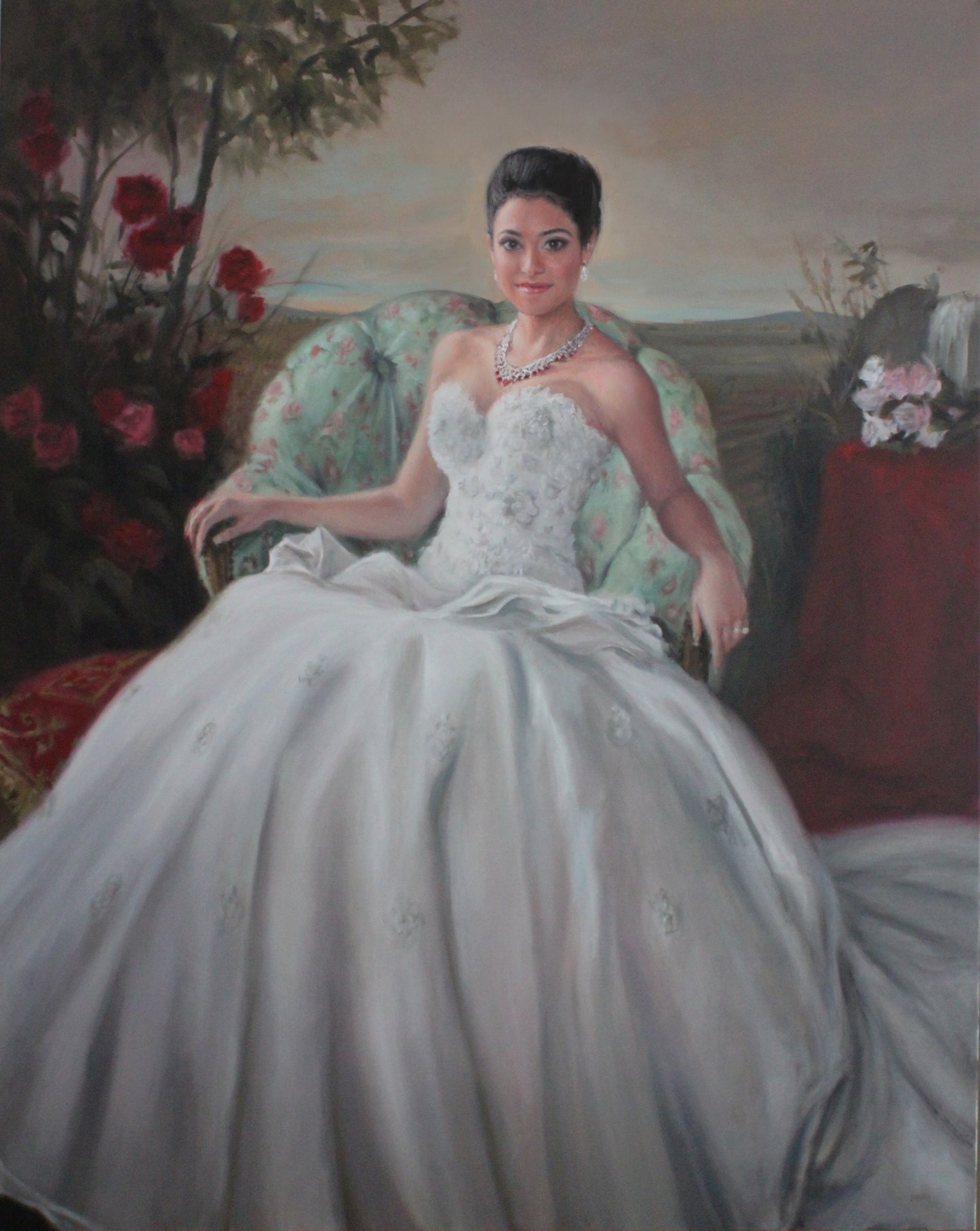 Custom Wedding Portrait | Hand-Painted Oil on Canvas