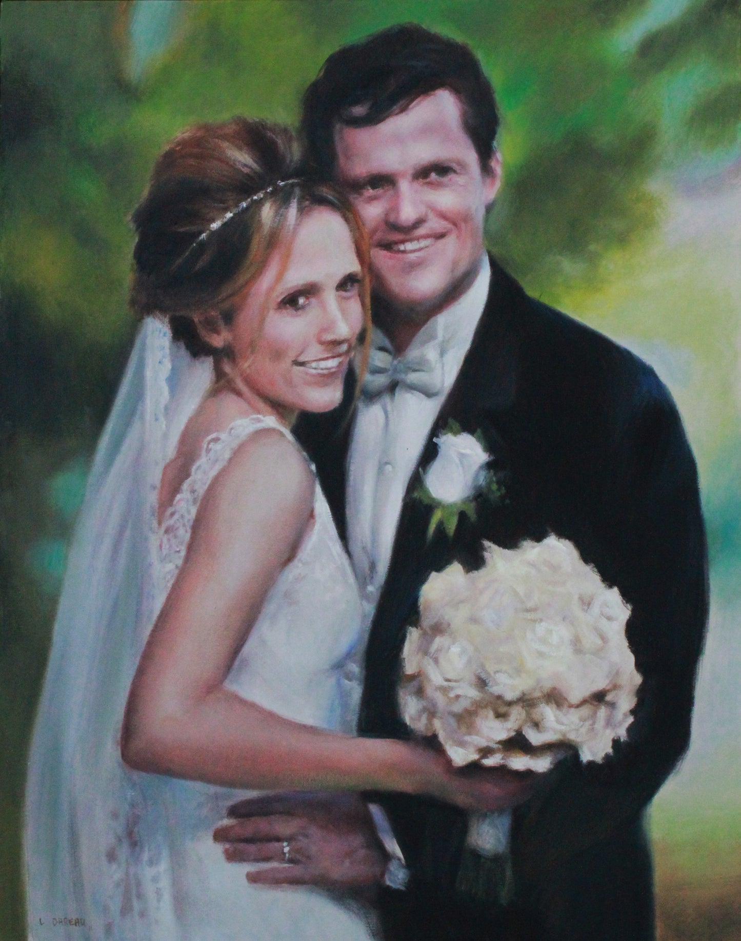 Custom Wedding Portrait | Hand-Painted Oil on Canvas